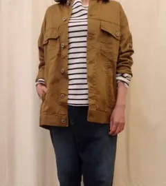 Johnbull ムラチノビッグトラッカージャケット カーキ 七分袖 Free