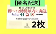 【匿名配送】阪急百貨店株主優待券2枚