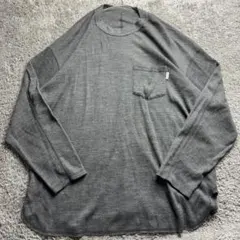 迷迭香 AXIO WOOL WAFFLE TEE 4 灰 ウール ワッフル 長袖のサムネイル