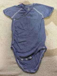 プチバトー ロンパース ベビー 青 ストライプ 12m 74cm