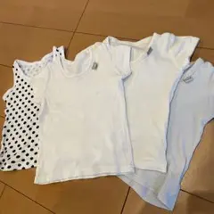 タンクトップ 4枚セット ホワイト・ドット柄　西松屋