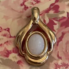 ヴィンテージ　オパール　天然石　金色　ゴールド　ネックレス　ペンダント　トップ