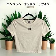 エンブレム付きTシャツ＊Ｌサイズ＊ホワイト＊新品タグ付き