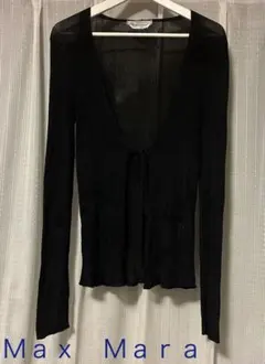 特価格⭐️Max Mara⭐️マックスマーラ⭐️シアーリボンリブカーディガン⭐️サマー⭐️のサムネイル