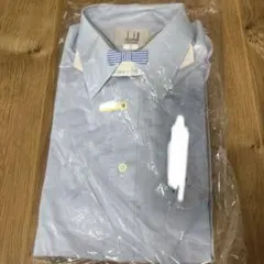 ダンヒル　dunhill オーダー　ワイシャツ　水色　ビジネスシャツのサムネイル