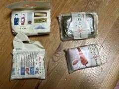 伊右衛門販促品　手拭い3種4枚セット（和傘2枚　抹茶、土瓶柄各1枚）