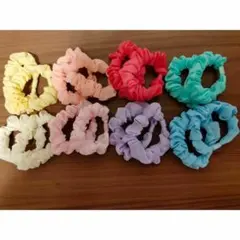 カラフル シュシュ 16個セット (8色×2個ずつ)