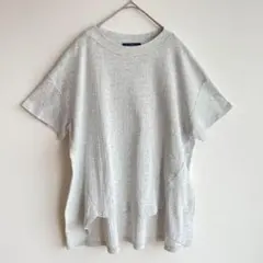 イーストボーイ Tシャツ リブ 半袖 カットソー L グレー シンプル 上品