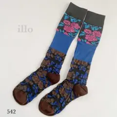 靴下　ハイソックス　花柄　レース　シースルー　薄手　カラフル　おしゃれ