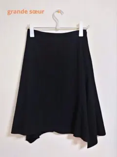 グランスール☆アシンメトリーフレアスカート　WOOL
