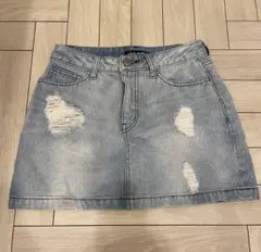 CECIL McBEE ライトブルー デニムタイトスカート