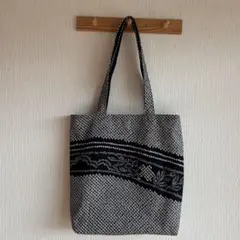 No.82 着物リメイク　絞り　総絞り　A4 トートバック　サブバッグ　肩かけ