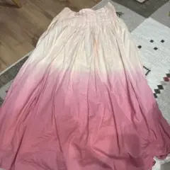 UNIQLO グラデーションピンク ロングスカート S