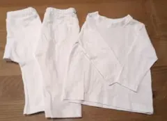 ホワイト長袖ロンT1枚 パンツセット サイズバラバラ