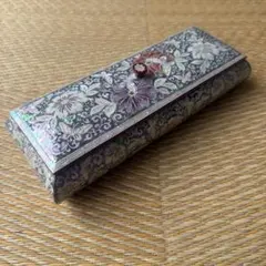 撥ケース 2本収納 メルカリ 葡萄唐草文錦 文様 稜華文錦 バチ入れ