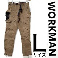 ワークマン FieldCore マルチポケット カーゴパンツ ブラウン Lサイズ