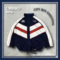 UMBROアンブロナイロンジャケット 90s XXL 紺 テック系ゴープコア希少