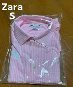 【新品未使用】 Zara ストライプ伸縮性長袖シャツメンズ Ｓサイズ