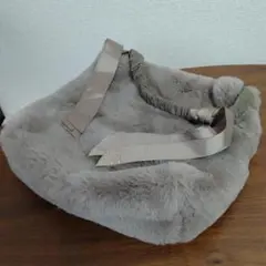 UNBILLION グレー ファー ショルダーバッグ