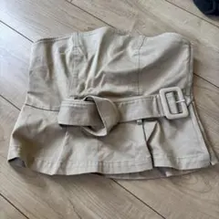 MOUSSY ベルト付きミニスカート ベージュ Fのサムネイル