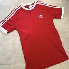 adidas レッド Tシャツ XS