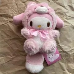 新品 北海道限定 キタキツネ マイメロディ マスコット ぬいぐるみ