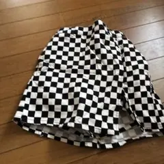 WEGO チェッカーフラッグ柄 キュロットスカート