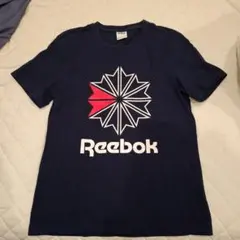 Reebok リーボック ロゴ Tシャツ ネイビー Lサイズのサムネイル