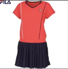 FILA テニスウェア 赤/紺 プリーツスカート