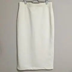 【美品】UNIQLO ユニクロ ドライスウェットナローマキシスカート ホワイト