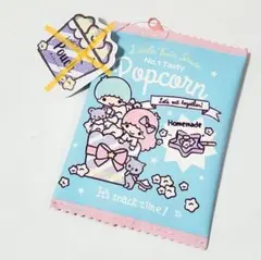 산리오 リトルツインスターズ お菓子ダイカットポーチ ポップコーン