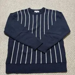 THE SHOP TK ネイビー ストライプ ニット