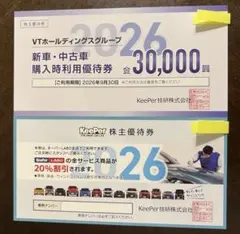 KeePerLABO 20%割引券　VTホールディングス　優待券　匿名配送