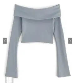 オフショルフレアスリーブテレコトップス