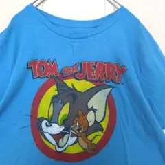 トムアンドジェリー　ロゴ　キャラTシャツ　アニメ　海外古着　ナイスデザイン　ダボのサムネイル