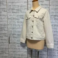 【美品】moz モズ 白 ホワイト アイボリー デニムジャケット Mサイズ