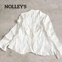 NOLLEY'Sノーリーズ 細畝コーデュロイ 長袖テーラードジャケット 白 Mのサムネイル
