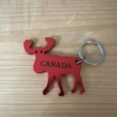 CANADA ムース キーホルダー レッド