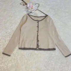 1278〈ゴージ〉F/インナー付き配色カーディガン/アンサンブル/リブ素材のサムネイル