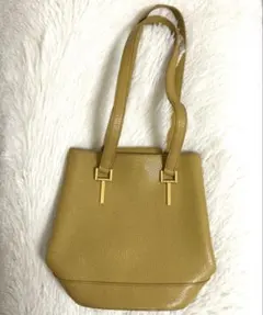 LANVIN ランバン トートバッグ レザー マスタードイエロー