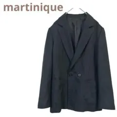 マルティニーク　テーラードジャケット キュプラ　シルク混　ウール混　黒