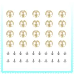 パールリベットスタッドキット パールビーズ 穴無し　10mm 50セット