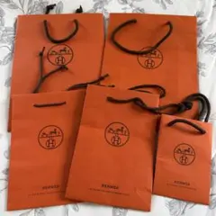 HERMES エルメス ショップ袋 ショッパー 紙袋 5枚セットのサムネイル