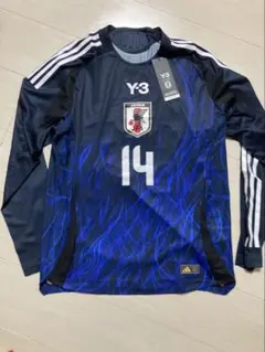 【新品タグ付】日本代表2024ホームY-3選手仕様長袖ユニフォーム14番伊東純也のサムネイル