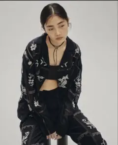 TODAYFUL Embroidery Patchwork Shirts 黒 - メルカリ