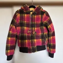 アウター　チェック　モコモコ　パーカーのサムネイル