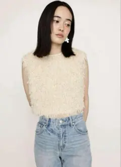 SLY SHEER FEATHER トップス