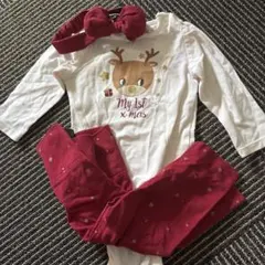 H&M ロンパース 60 クリスマス 3点セット トナカイ 衣装 コスプレ