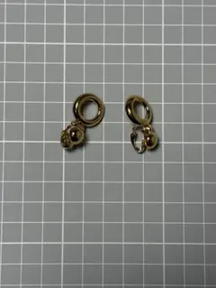 タイムセール】 K18 PGピアスチャーム ピアリング carat 星 スター
