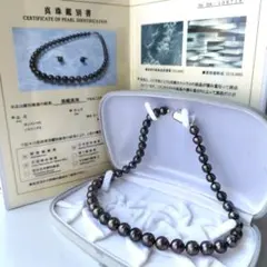 プラチナ】南洋黒蝶真珠 プラチナ850 一粒ネックレス ✦刻印✦南洋